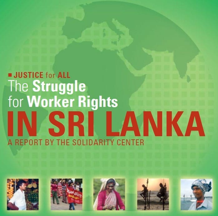 Sri Lanka, Struggle for Worker Rights report cover, Solidarity Center