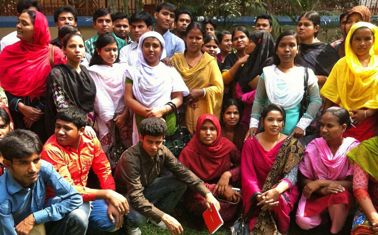 Garment worker leaders at a meeting
