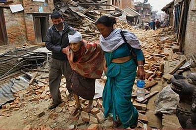 aftermath of Nepal Earthquake