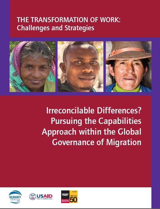 Irreconciliable Differences? Pursuing the Capabilities Approach within the Global Governance of Migration (2014)