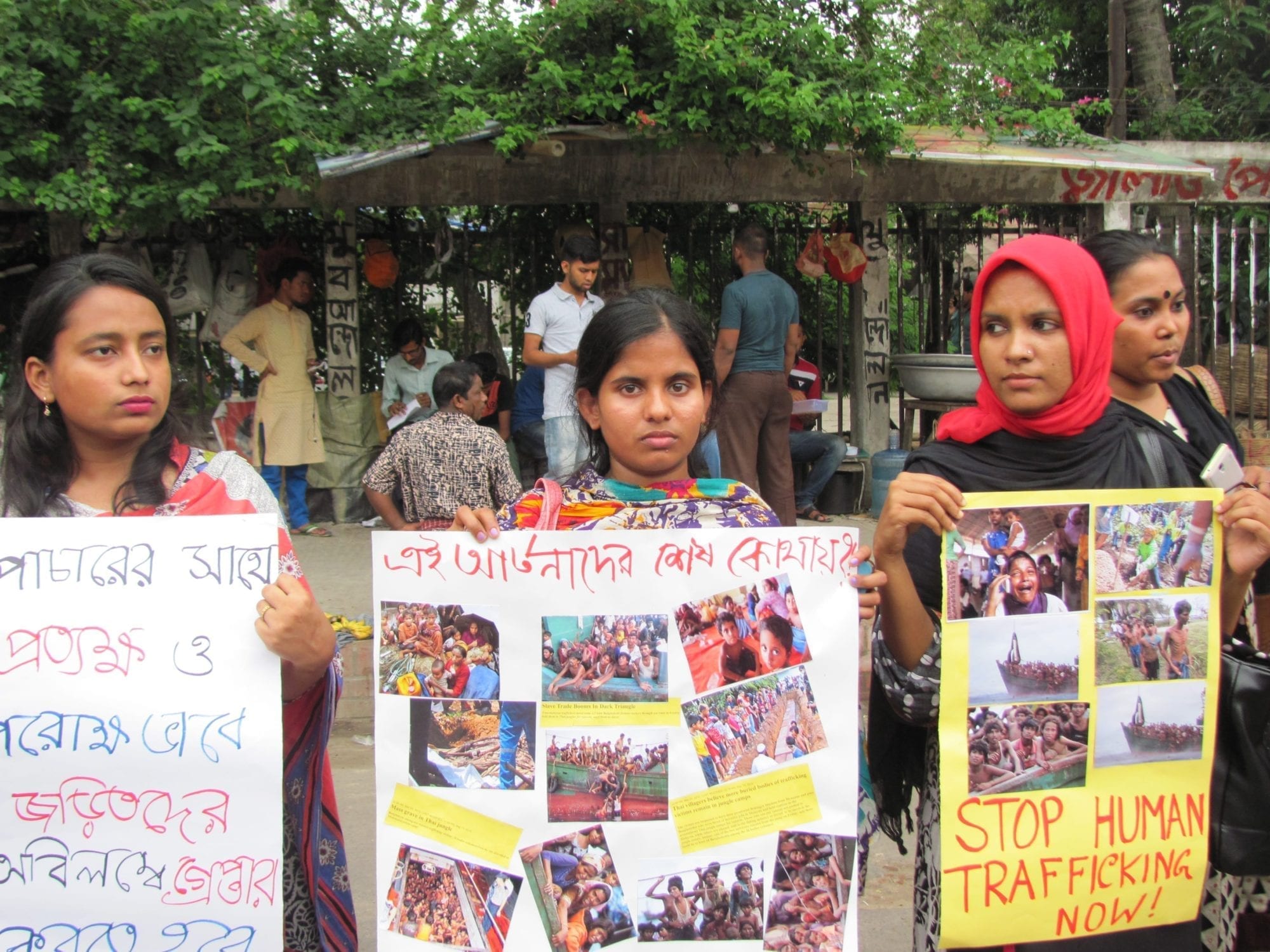 Migrants from Bangladesh, protest