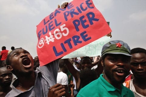 Nigeria, fuel subsidy protests, Solidarity Center