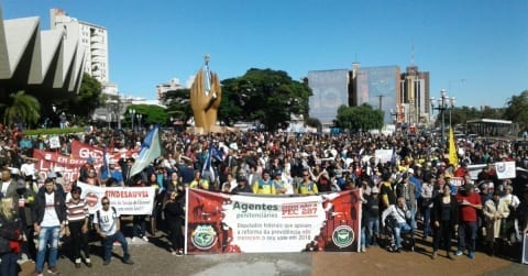 Brazil, general strike, pension, human rights, Solidarity Center