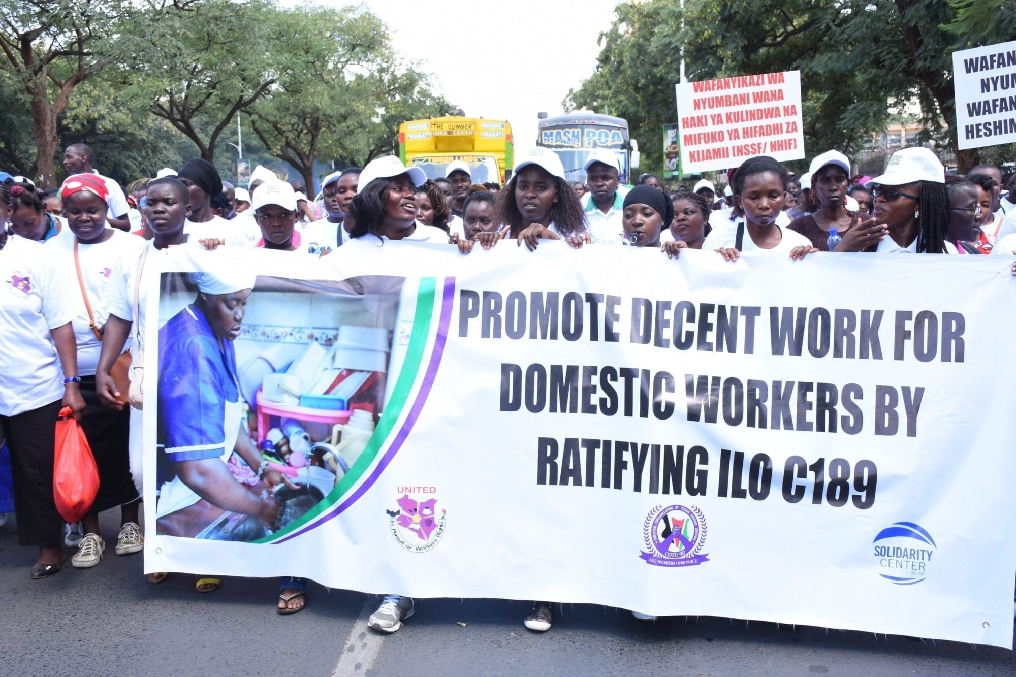 Solidarity Center, Kenya, KUDHEIHA, domestic workers, C189,