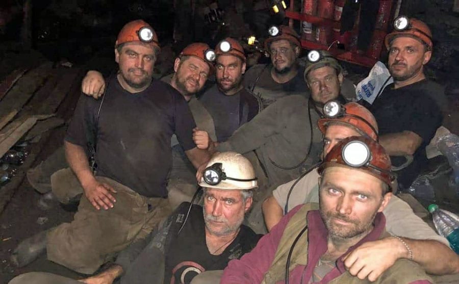 Ukraine, miners, underground protest, unpaid wages, Solidarity Center, unions