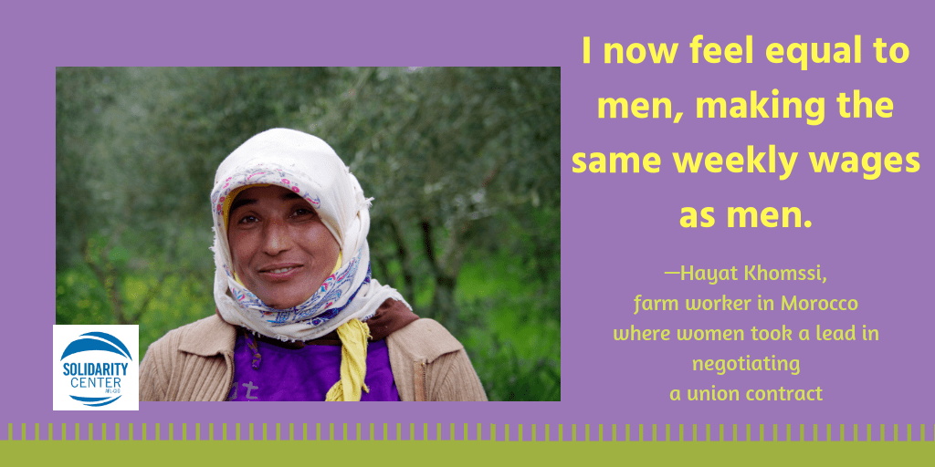Morocco, women, farm workers, gender equality, Solidarity Center