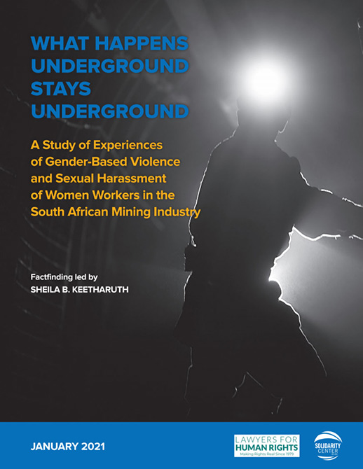 South Africa GBVH mining 2021 report cover